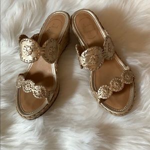 Jack Rogers Shelby Platinum Wedge